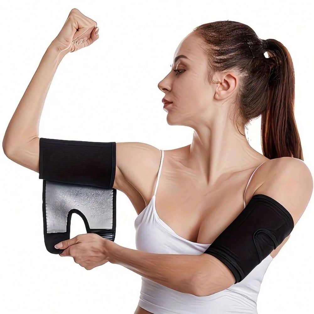 Pilates Yoga Equipment - 1pc Unisex Arm Fitness Band, Silver