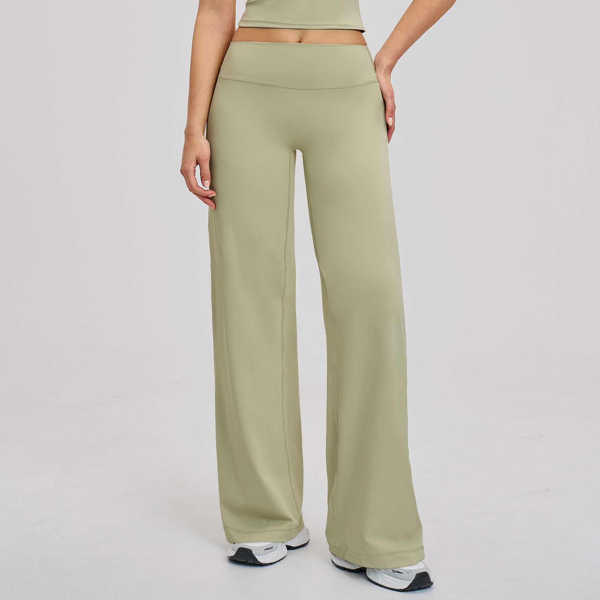 Pilates Yoga Logo - JUREN Women's Soft Motion Straight Leg
