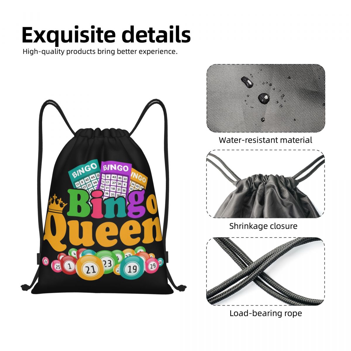 Custom Bingo Queen Game Lover  - Pilates Yoga Bag recension och pris