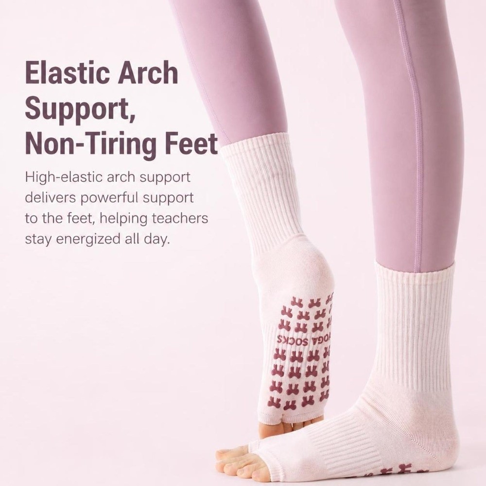 Cotton Pilates Socks for Women - Youtube Yoga Pilates recension och pris