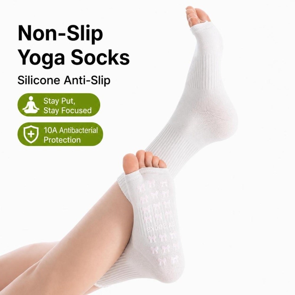 Cotton Pilates Socks for Women - Youtube Yoga Pilates recension och pris