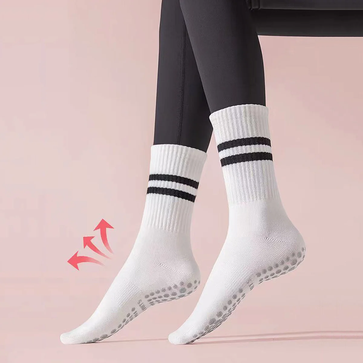 3 Pairs Long Yoga Socks with G - Youtube Yoga Pilates recension och pris