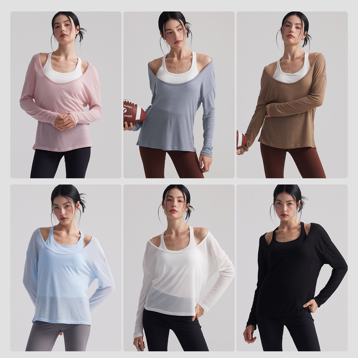Women Loose Semi Sheer Long Sl - Pilates Yoga And Gym recension och pris