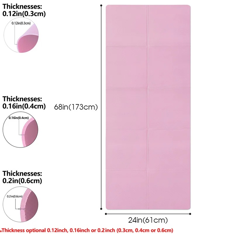 4mm Thick Non‑Slip Yoga Exerci - Pilates Yoga Mat Thickness recension och pris