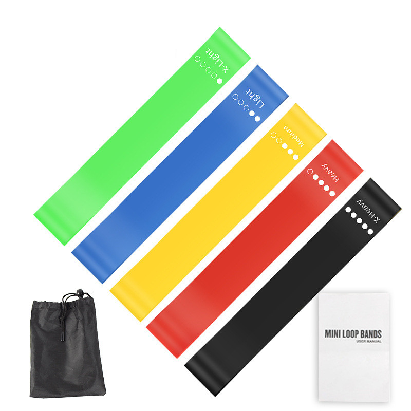 5Pcs TPE Resistance Bands Set  - Pilates Yoga Bag recension och pris
