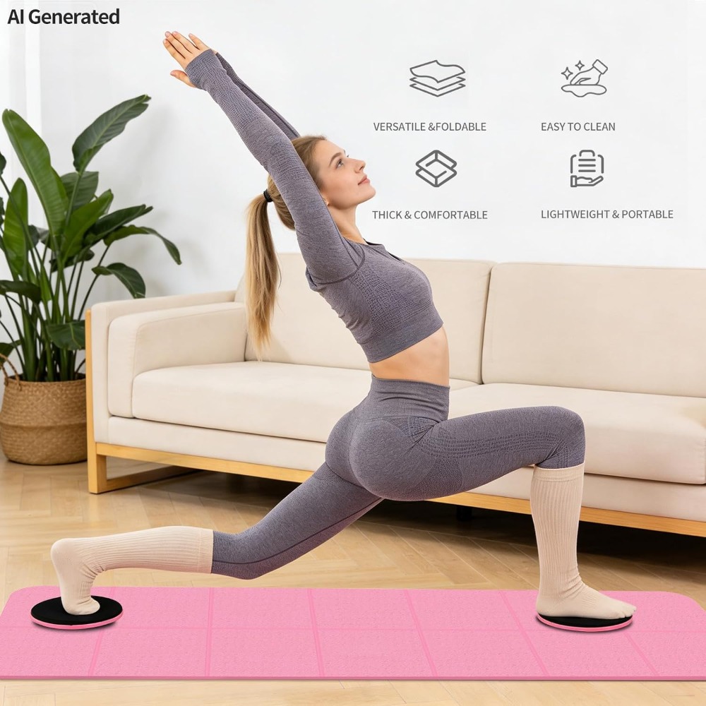 Foldable Yoga Mat with Resista - Pilates Yoga Mat Thickness recension och pris
