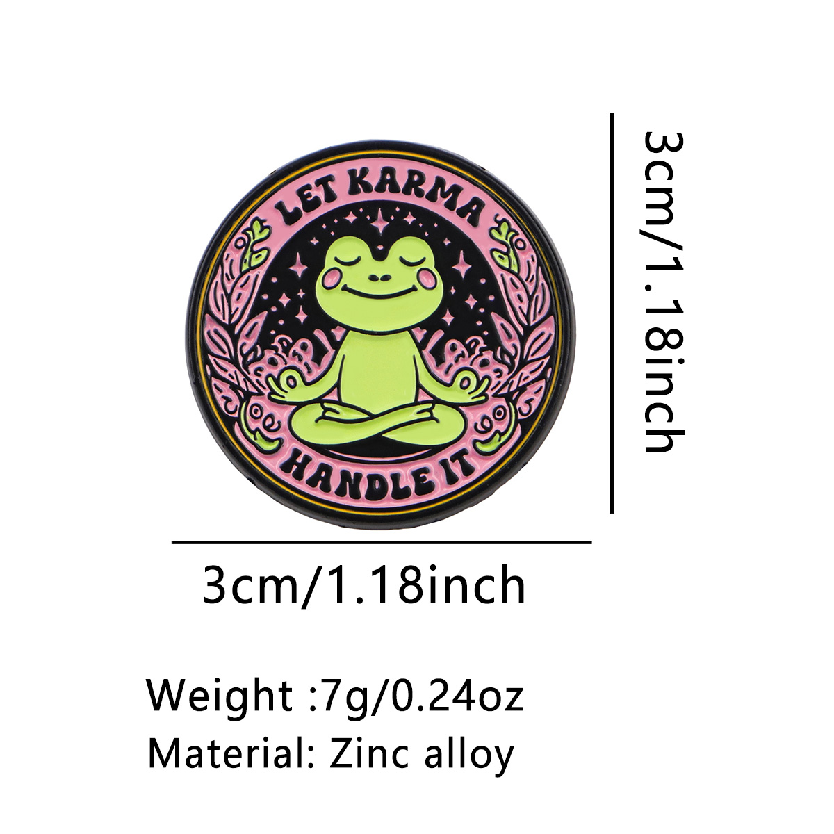 Yoga Frog Enamel Pin LET KARMA - Pilates Yoga Bag recension och pris