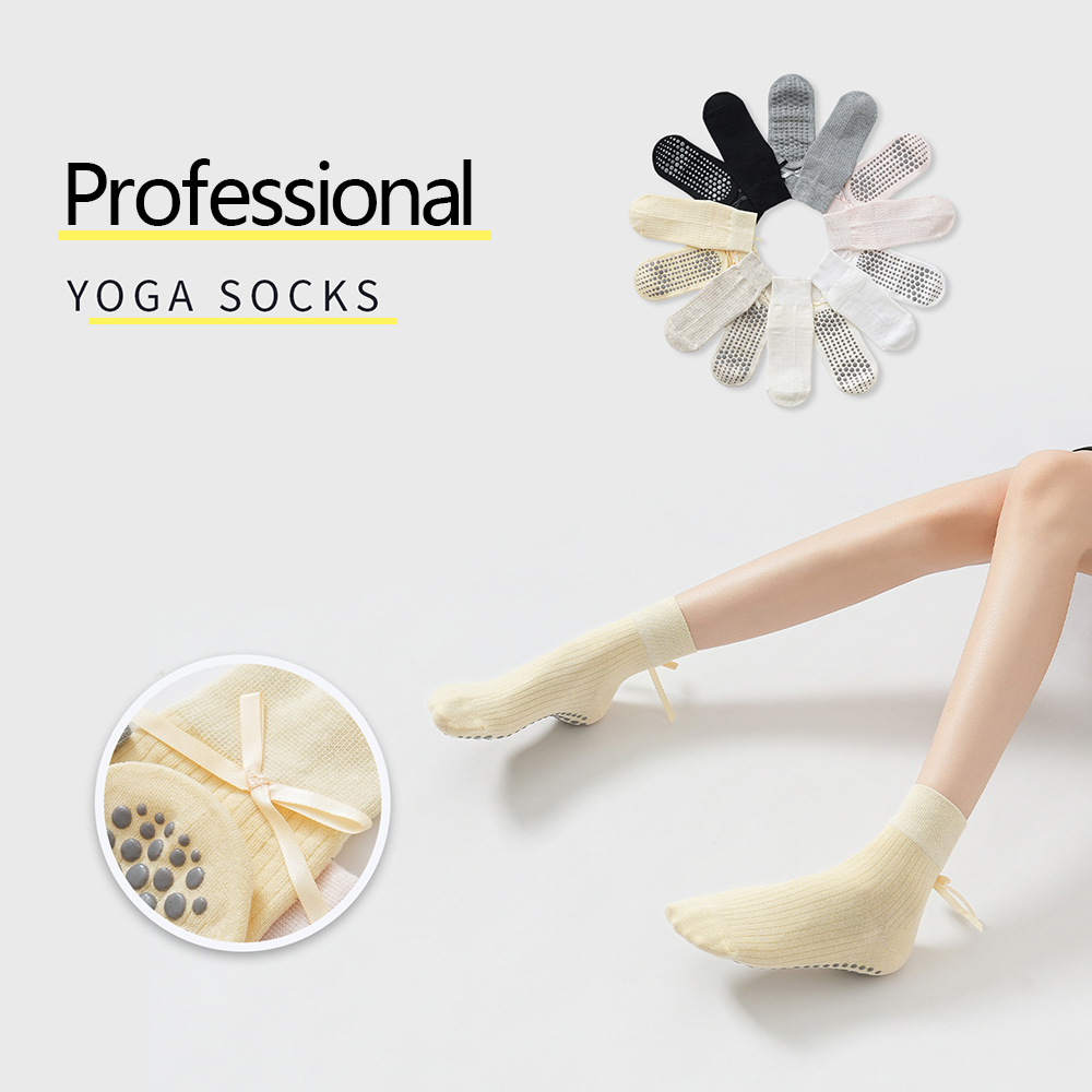 Cute Bowknot Yoga Socks Girls  - Youtube Yoga Pilates recension och pris