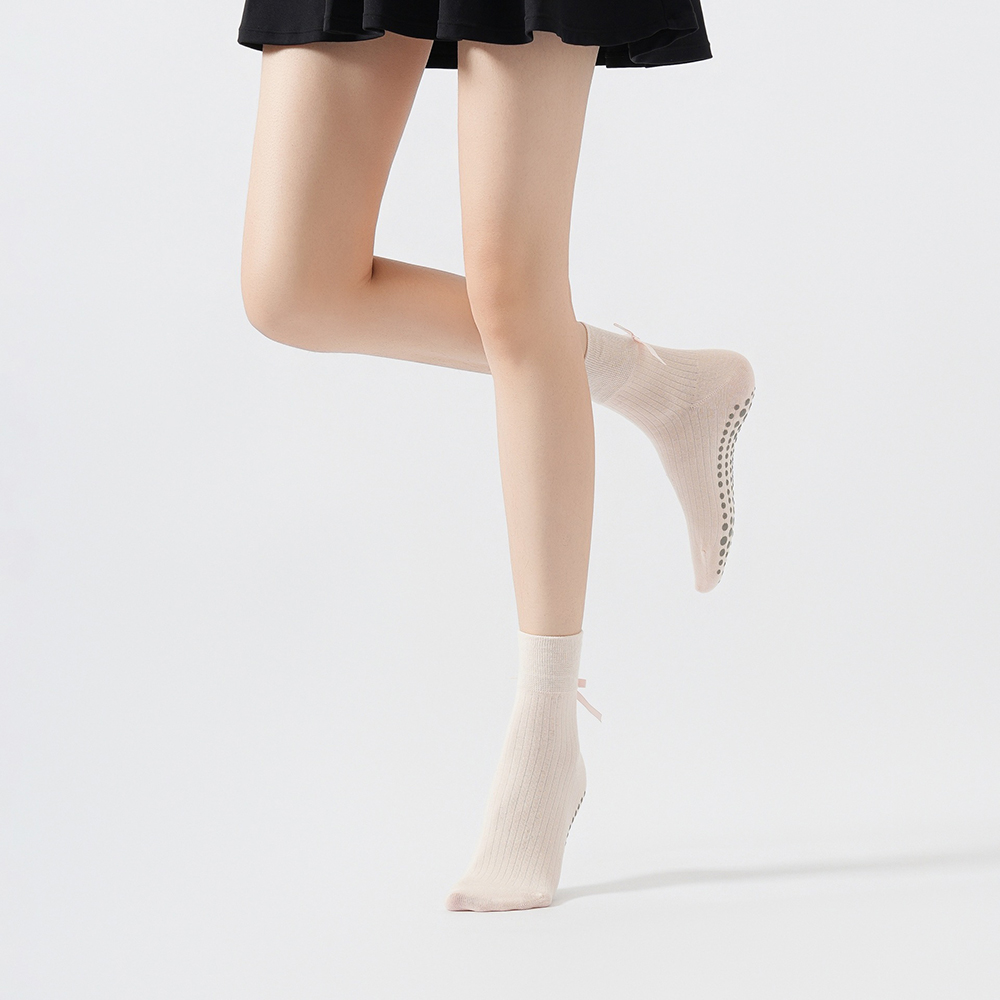 Cute Bowknot Yoga Socks Girls  - Youtube Yoga Pilates recension och pris